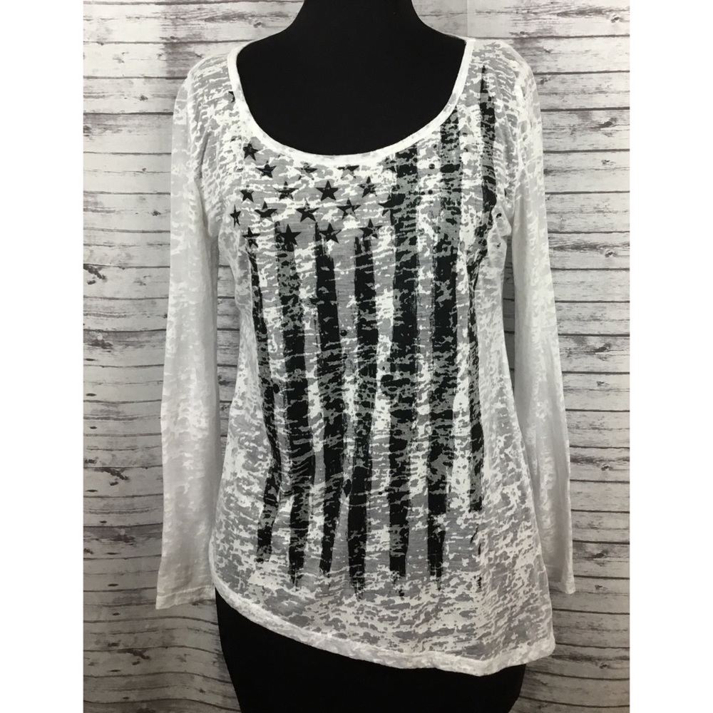 Liberty Love Stars and Stripes Burnout T-shirt